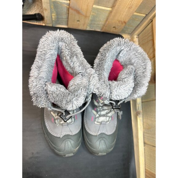 Columbia Womens 200g Bugaboot Winter Snow Boots Grey/Pink Size 6 Waterproof - Picture 3 of 8